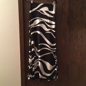 Black and white long skirt